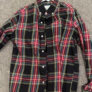 Red and Black Plaid Casual Shirt